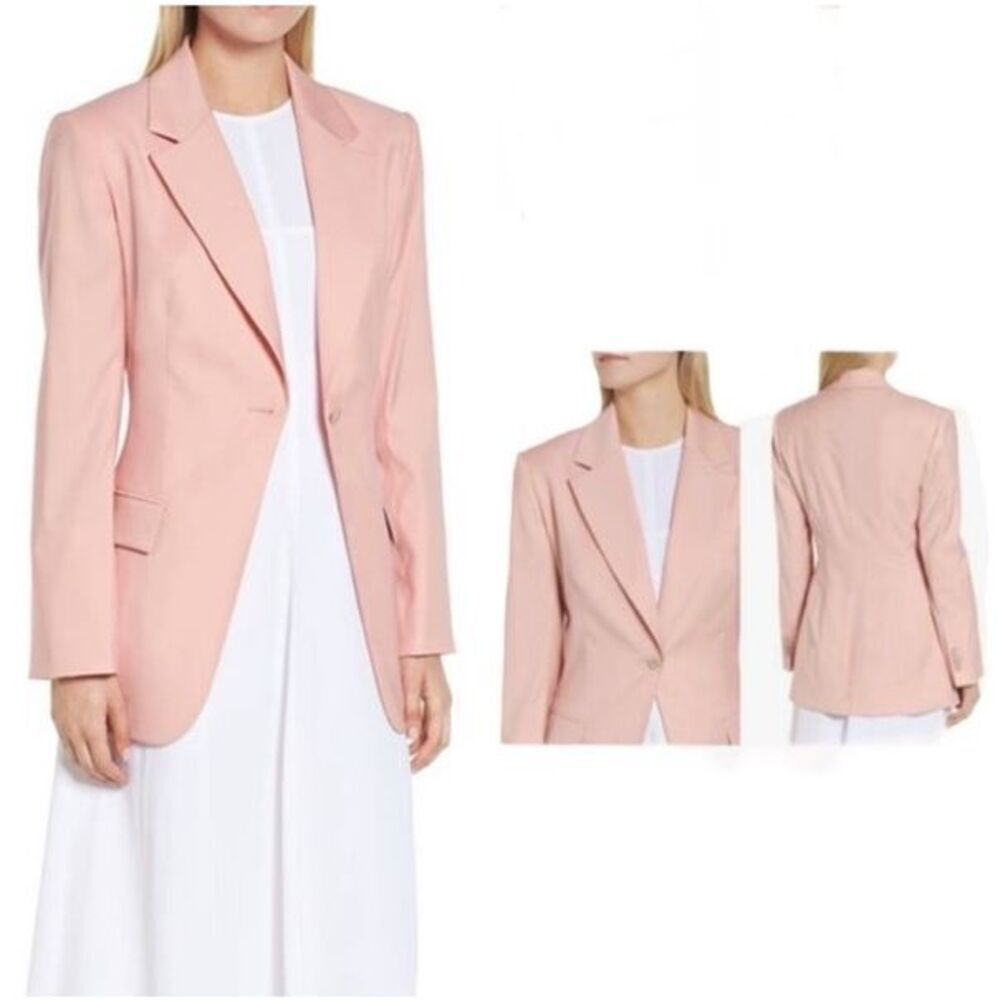 Lewit Sculpted Blazer Peachy Pink Size 10 - Picture 2 of 7